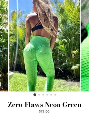 NWT ABS2B Neon Green Zero Flaws Leggings